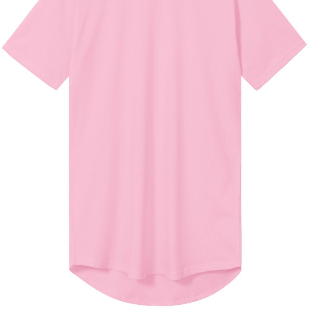 Men's Hipster Drop Cut Sleek T-Shirt Pink